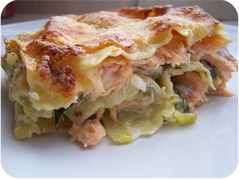 Plat - lasagne saumon/poireaux - 1 pers. (surgele)